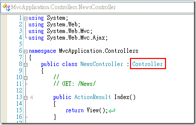  ASP.NET MVC 中所有的 Controller 都是繼承 Controller 這個抽象類別