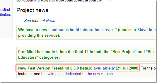 FreeMind 0.9.0 beta20