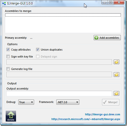 ILMerge-GUI 1.0.0
