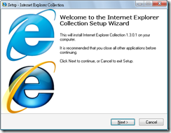 Internet Explorer Collection 1.3.0.1 安裝過程