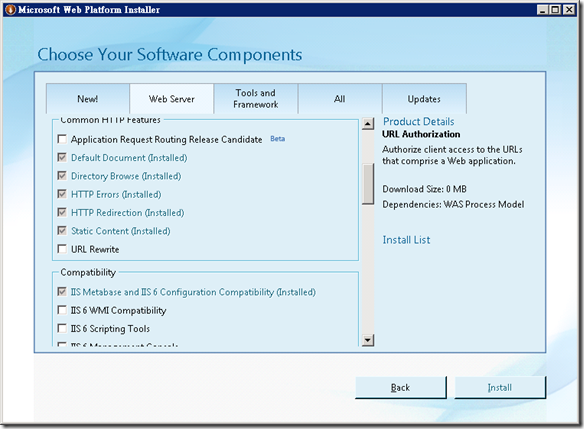 Microsoft Web Platform Installer on Windows Server 2008