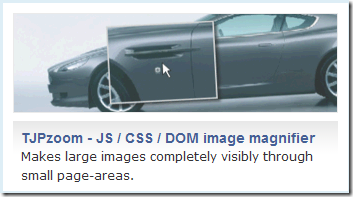 Makes large images completely visibly through small page-areas.