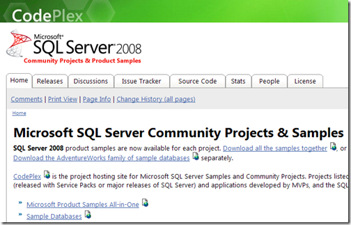 Microsoft SQL Server Community Projects & Samples 