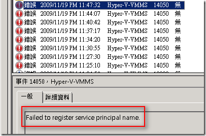 Failed to register service principal name.