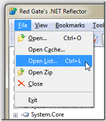 Red Gate's .NET Reflector :: Open List