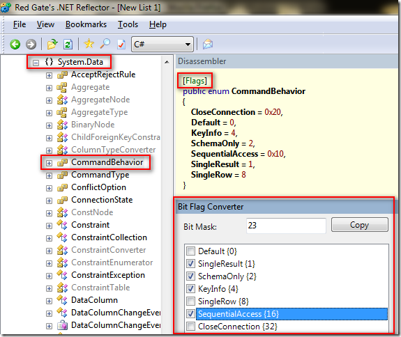 Red Gate's .NET Reflector :: Bit Flag Converter ( 位元旗標轉換器 )