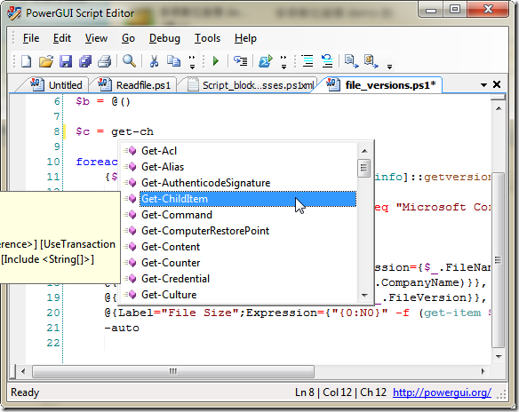 PowerGUI Script Editor