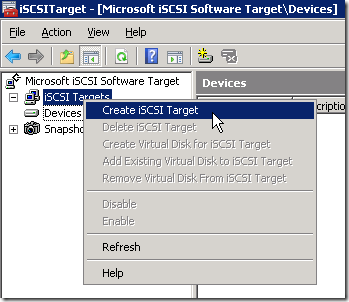 Creat iSCSI Target